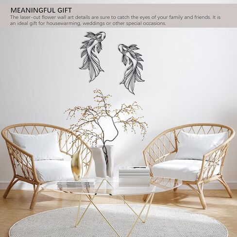 ZJIVQO Koi Fish Metal Wall Art with Screws, Japanese Art Fish Wall Decor, Iron Fish Decorations for Living Room Bedroom Bathroom in Kuwait