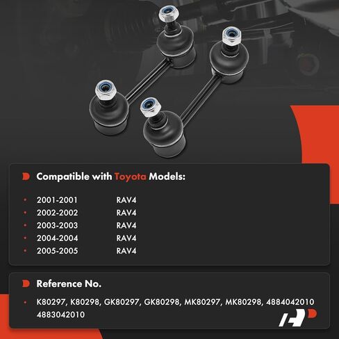 A-Premium 2 x Rear Sway Bar Links Stabilizer Bar Links, Compatible with Toyota RAV4 2001 2002 2003 2004 2005 in Saudi Arabia