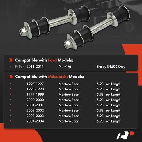 A-Premium Set of 4, Rear Sway Bar Links Stabilizer Bar Links, Compatible with Ford Mustang 2011 & Mitsubishi Montero Sport 1997-2004 in Saudi Arabia
