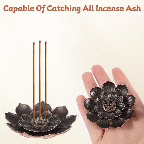 6 Pcs Incense Holder for Sticks, Lotus Insense Burner Holders with 6 Holes, Copper Lotus Incense Stick Holders for Home Fragrance Meditation Yoga Sauna SPA in Saudi Arabia