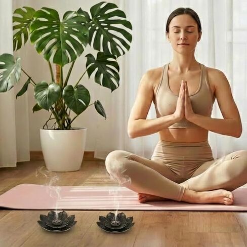 6 Pcs Incense Holder for Sticks, Lotus Insense Burner Holders with 6 Holes, Copper Lotus Incense Stick Holders for Home Fragrance Meditation Yoga Sauna SPA in Saudi Arabia