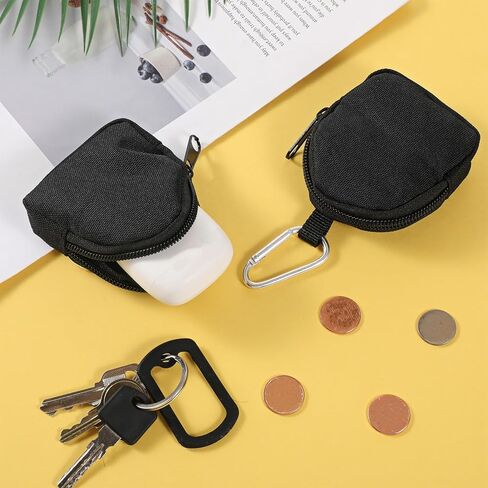 محفظة للعملات المعدنية مع مشبك بحلقة تسلق، وحقيبة جيب، وسلسلة مفاتيح صغيرة لمحفظة العملات المعدنية للرجال، وحقيبة تنظيم الإكسسوارات لسماعات الأذن لمفتاح السيارة والعملات المعدنية in Kuwait