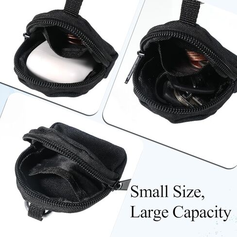 محفظة للعملات المعدنية مع مشبك بحلقة تسلق، وحقيبة جيب، وسلسلة مفاتيح صغيرة لمحفظة العملات المعدنية للرجال، وحقيبة تنظيم الإكسسوارات لسماعات الأذن لمفتاح السيارة والعملات المعدنية in Kuwait