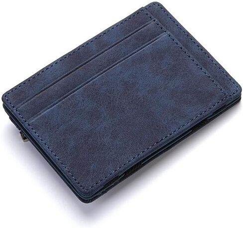 Clamshell Wallet Creative Men's Magic Wallet PU Card Case Men's Coin Purse Short Zipper Wallet (Light Grey) in Saudi Arabia