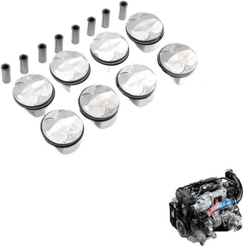 مجموعة بيستونز مع حلقات 8 قطعة STD Φ87mm متوافقة مع 540i 740i E60 E61 E65 E66 N62B40 4.0L V8 11257546489 in Kuwait
