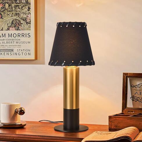 Black and Gold Small Bedside Mini Table Lamp for Bedroom, Cute Bedroom Lamps for Nightstand, Cute Mini Table Lamps for Small Spaces for Kitchen Counter, Bookshelf, Kids Dorm, Office in Saudi Arabia