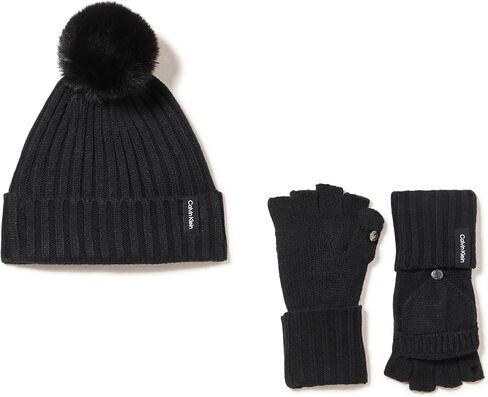 Calvin Klein Women's Cozy 2 Piece Knit Beanie and Hat Set in Saudi Arabia