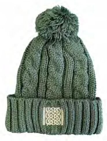 قبعة باتريك فرانسيس الأيرلندية ذات اللون الأخضر المتماسكة، إكسسوارات رأس سلتيك للنساء للطقس البارد، 100% أكريليك in Kuwait