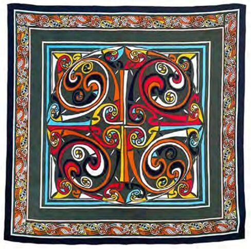 قبعة باتريك فرانسيس الأيرلندية ذات اللون الأخضر المتماسكة، إكسسوارات رأس سلتيك للنساء للطقس البارد، 100% أكريليك in Kuwait