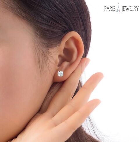 أقراط دائرية من الماس الأبيض مكونة من 1/4 قيراط ومطلية بالذهب الأبيض عيار 10 قيراط. أقراط أنيقة من الذهب الأبيض والألماس للنساء والرجال | كلاسيكي in Kuwait