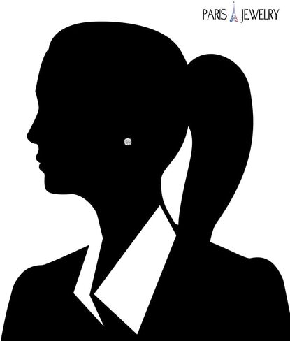 أقراط دائرية من الماس الأبيض مكونة من 1/4 قيراط ومطلية بالذهب الأبيض عيار 10 قيراط. أقراط أنيقة من الذهب الأبيض والألماس للنساء والرجال | كلاسيكي in Kuwait