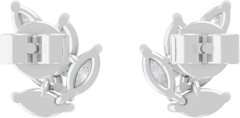 14K الذهب مختبر نمت الماس وأقراط 1.00 Cttw G-H VS1 HRD معتمد ماركيز العنقودية ستار نمط غرامة مجوهرات النساء in Kuwait
