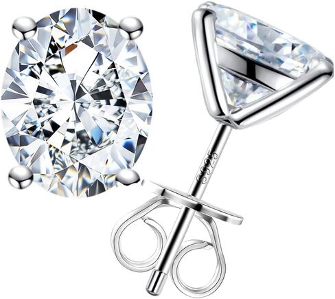 Oval Moissanite Stud Earrings for Women Men 1-4ct Laboratory Diamond Earrings Wedding Jewelry S925 Silver in Saudi Arabia