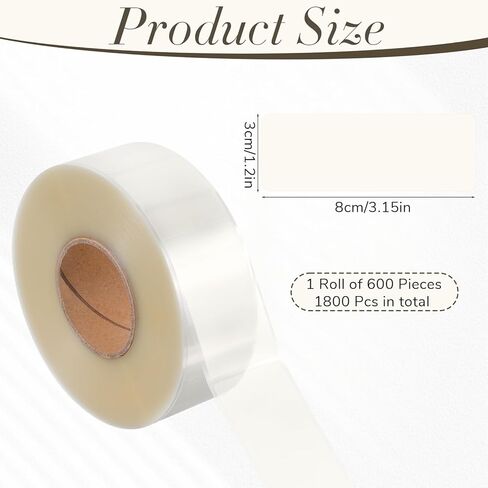 1800 قطعة من واقي الملصقات الشفاف، ملصقات مقاومة للماء، واقي ملصق مستطيل شفاف ذاتي اللصق، ملصقات شفافة لحماية الرموز الشريطية والأرقام والملصقات، 3.15 × 1.18 بوصة in Kuwait