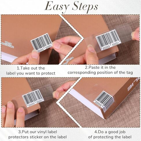 1800 قطعة من واقي الملصقات الشفاف، ملصقات مقاومة للماء، واقي ملصق مستطيل شفاف ذاتي اللصق، ملصقات شفافة لحماية الرموز الشريطية والأرقام والملصقات، 3.15 × 1.18 بوصة in Kuwait