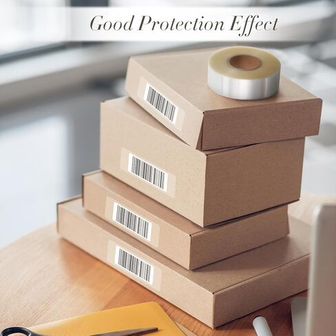 1800 قطعة من واقي الملصقات الشفاف، ملصقات مقاومة للماء، واقي ملصق مستطيل شفاف ذاتي اللصق، ملصقات شفافة لحماية الرموز الشريطية والأرقام والملصقات، 3.15 × 1.18 بوصة in Kuwait