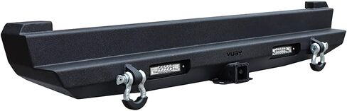 المصد الخلفي الفولاذي من شيروكي متوافق مع سيارة جيب شيروكي XJ موديل 1984-2001 مع جهاز استقبال وصلة الجر + 2 مصابيح LED + حلقات على شكل حرف D in Kuwait