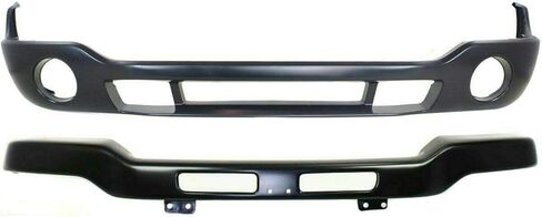 Front Bumper Paintable with Brackets + Lower Valance Primed with Fog Light Holes For 2003-2006 GMC Sierra 1500 2500HD 3500 Direct Replacement in Saudi Arabia
