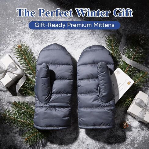 Down Mittens Ski Mittens Lightweight Warm for Men and Women Cold Weather Gloves for Traveling Walking Camping Riding Playing in Kuwait