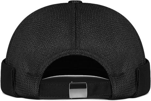 Mesh Brimless Cap for Men Skullcap Docker Beanie Hat No Brim Sailor Hat in Saudi Arabia