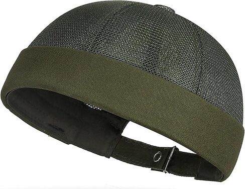 Mesh Brimless Cap for Men Skullcap Docker Beanie Hat No Brim Sailor Hat in Saudi Arabia