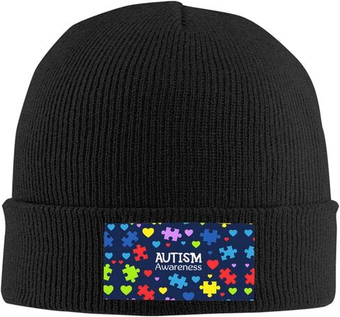 Autism Awareness Slouchy Beanie Hat for Men and Women Winter Warm Soft Beanie Knit Autism Cap in Saudi Arabia
