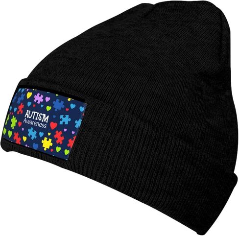 Autism Awareness Slouchy Beanie Hat for Men and Women Winter Warm Soft Beanie Knit Autism Cap in Saudi Arabia