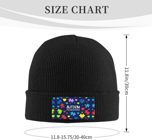 Autism Awareness Slouchy Beanie Hat for Men and Women Winter Warm Soft Beanie Knit Autism Cap in Saudi Arabia