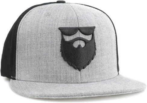 No Shave Life OG Beard Logo Stretch Fit Hat Heather Grey/Black in Saudi Arabia