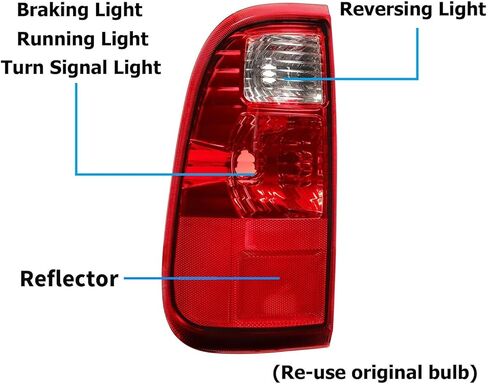 Tail Light Assembly Compatible with 2008-2016 Ford F250 F350 F450 F550 Super Duty,Taillights Brake Lamp Replacement Rear Left Right Side FO2800208 FO2801208 in Kuwait