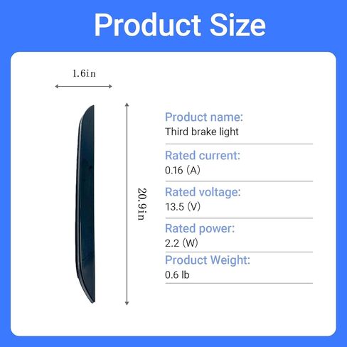 Third 3rd Brake Light High Mount Stop Light 3rd Lamp Compatible With 2013-2018 Ford Fusion,2015-2018 Ford Mustang Replacement 923-069 DS7Z13A613C DS7Z13A613A DS7Z-13A613-B in Kuwait