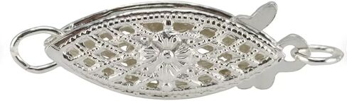 .925 Sterling Silver Filigree Fishhook Clasp - Pack of 3 and Pack of 5 (Pack 3) in Kuwait