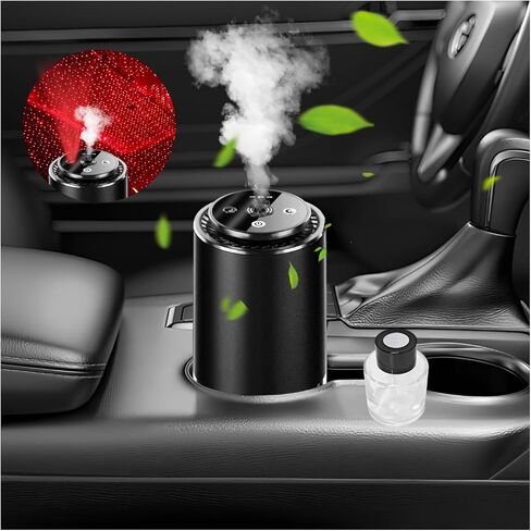 معطر هواء السيارة الذكية، ناشر رائحة قابل لإعادة الشحن مع إسقاط السماء المرصعة بالنجوم وإضاءة الغلاف الجوي، 4 أوضاع معطر هواء قابل للتعديل للمكتب المنزلي للسيارة، ملحقات السيارة in Kuwait