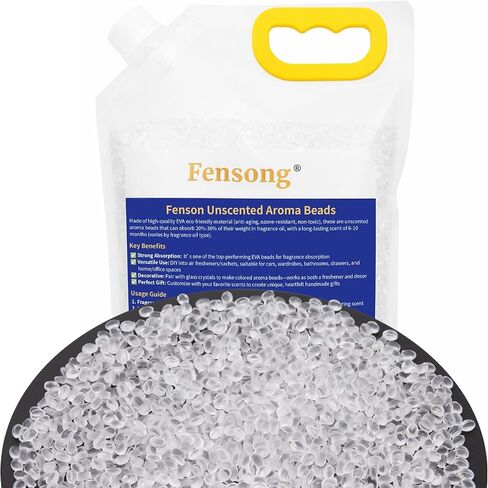 Unscented Aroma Beads for Car Freshies, 200g Premium EVA Beads for DIY Car Fresheners, Freshie Supplies for Making Scented Sachets, Absorbs 28% Fragrance Oil, Heat Resistant in Saudi Arabia