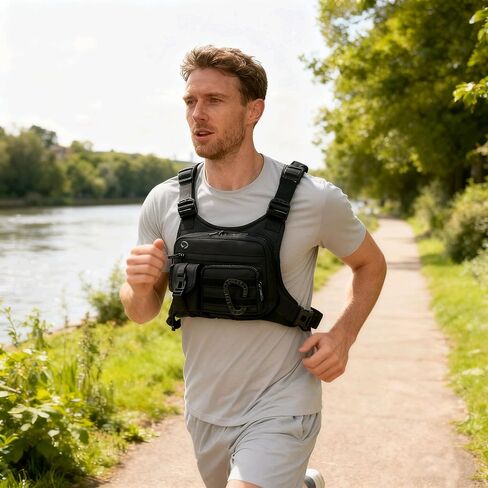 تشغيل حقيبة الصدر سترة الجري التكتيكية مع مسدس الحافظة تنوعا دراجة نارية الصدر الحقيبة CCW الصدر حزمة in Kuwait