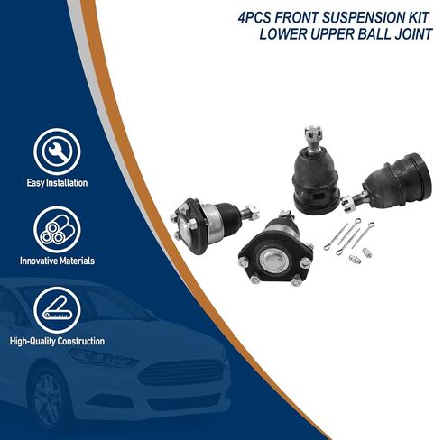 4pcs Front Suspension Kit Lower Upper Ball Joint for Chevy S10 RWD 1982-2003, Chevy Blazer RWD 1995-2005, GMC Sonoma RWD 1991-2003 in Saudi Arabia