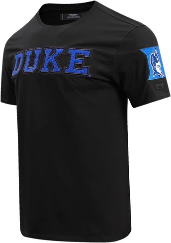 Pro Standard Mens Duke University Classic Chenille Short Sleeve Tee Black XL in Kuwait