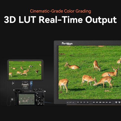 Portkeys PL5 Camera Field Monitor 5.4" 500nit Live Streaming Capture Card Monitor Vertical Shooting Stretch 360° Color Grader USB 3.0 Interface Simul in Kuwait