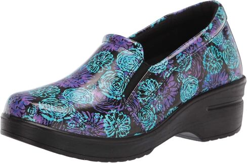 قبقاب Leeza النسائي من Easy Street، براءة اختراع باتيك أرجواني وأزرق، 8.5 X-Wide US in Kuwait