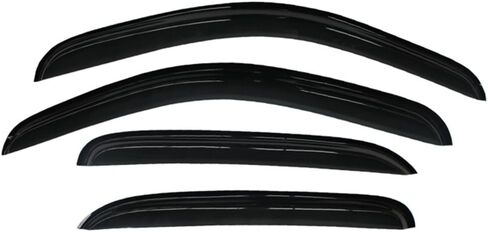 4Pcs Window Visors Rain Guards Compatible with 2007-2013 Chevy Silverado GMC Sierra Crew Cab, 07-13 Suburban Yukon XL Avalanche, Outside Mount Out-Channel Window Deflectors, Dark Smoke in Kuwait