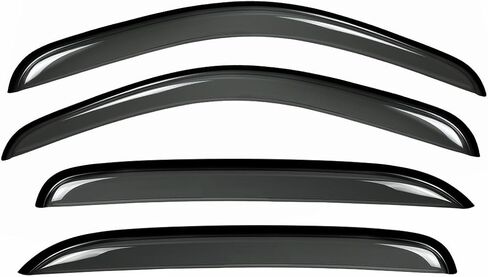 4Pcs Window Visors Rain Guards Compatible with 2007-2013 Chevy Silverado GMC Sierra Crew Cab, 07-13 Suburban Yukon XL Avalanche, Outside Mount Out-Channel Window Deflectors, Dark Smoke in Kuwait