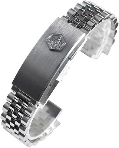 San Martin Watch Bracelet Stainless Steel Watch Parts 20mm Curved End Links Fly Adjustable Clasp For SN0008 SN0128 in Kuwait