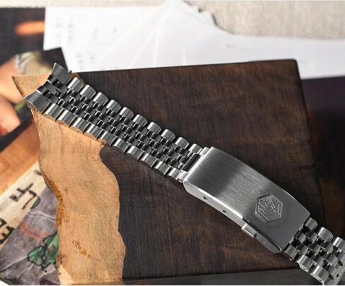 San Martin Watch Bracelet Stainless Steel Watch Parts 20mm Curved End Links Fly Adjustable Clasp For SN0008 SN0128 in Kuwait