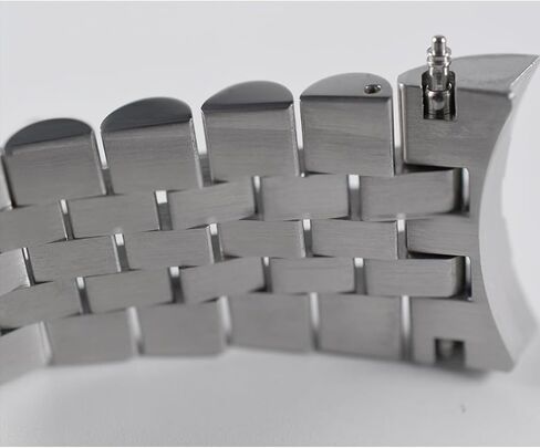 San Martin Watch Bracelet Stainless Steel Watch Parts 20mm Curved End Links Fly Adjustable Clasp For SN0008 SN0128 in Kuwait