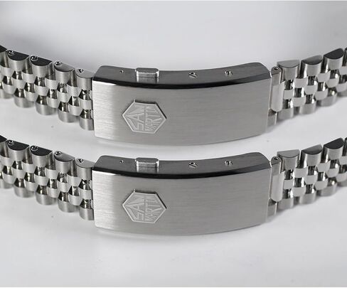 San Martin Watch Bracelet Stainless Steel Watch Parts 20mm Curved End Links Fly Adjustable Clasp For SN0008 SN0128 in Kuwait