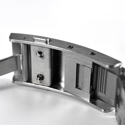 San Martin Watch Bracelet Stainless Steel Watch Parts 20mm Curved End Links Fly Adjustable Clasp For SN0008 SN0128 in Kuwait