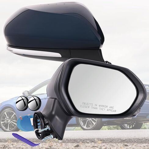 EAP Passenger Side Mirror Compatible with Toyota Camry 2018–2026, Power Adjustment, With Heat, With Turn Signal, Without Blind Spot Monitoring, Underground Gray in Saudi Arabia