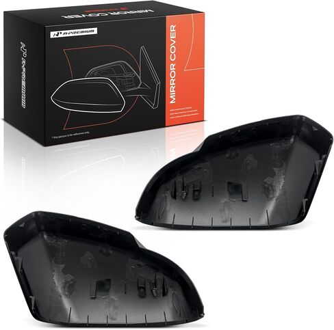 A-Premium 2 PCS Driver and Passenger Side Rearview Mirror Covers Caps - Compatible with Honda HR-V 2023 2024 2025 - Smooth Black, Without Turn Signal Hole in Saudi Arabia