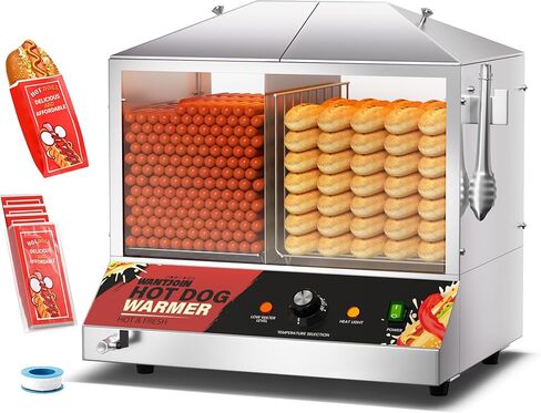 WantJoin Hot Dog Grill Machine, Commercial Electric Hot Dog roller Sausage Machine Hot-dog 7 Roller Grill Cooker Machine (silver) in Saudi Arabia