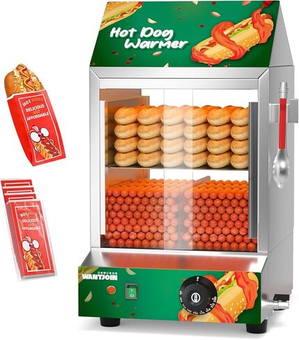 WantJoin Hot Dog Grill Machine, Commercial Electric Hot Dog roller Sausage Machine Hot-dog 7 Roller Grill Cooker Machine (silver) in Kuwait